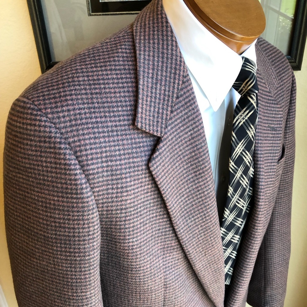Ermenegildo Zegna Soft Mauve & Gray Houndstooth